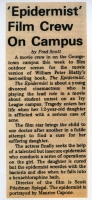 “Epidermist Film Crew on Campus.” The Hoya’s April Fools’ issue, April 1, 1973 
