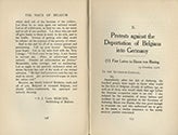 The Voice of Belgium, pages 258 and 259, showing the Protests Against the Deportations of Belgians into Germany