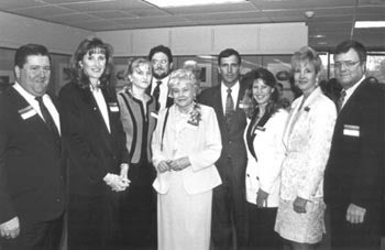 The Fairchild family at the Charles M. Fairchild Memorial Gallery dedication. From left to right: Brian Leslie, Pamela Leslie, Theresa Coleman, Dustin Coleman, Elizabeth Fairchild, Charles M. Fairchild II, Susan Fairchild, Deborah Harding and Victor Harding