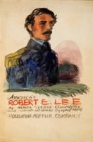 Drawing of uniformed man, for the title page of Commager's book Robert E. Lee