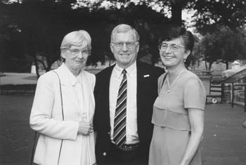Dorothy Brown, Provost; David J. Walsh, Chairman of the Library Advisory Council; and University Librarian Susan K. Martin at the Council's farewell reception in Ms. Martin's honor.