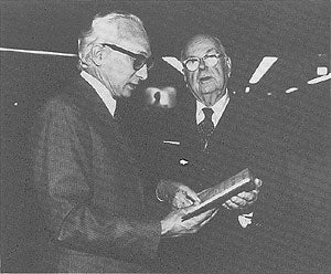 John Snyder with University Librarian Joseph Jeffs