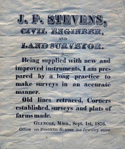 J. F. Stevens handbill