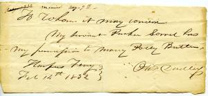 Holy Trinity marriage permit for enslaved people, 2