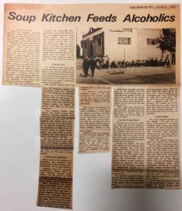Hoya article on soup kitchen, 1973