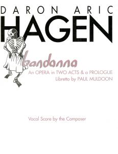 Title page for an opera libretto titled "Bandana" 