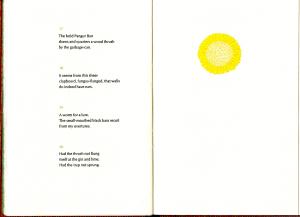 page with a poem and illustration from "Hopewell Haiku" by Paul Muldoon
