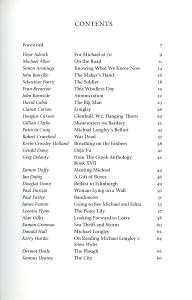 Table of Contents of "Love Poet, Carpenter"