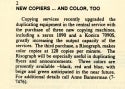 Article about color photocopiers in the Library