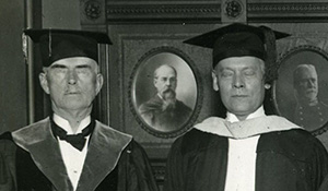 Close up of the1928 Inauguration of Georgetown President Coleman Nevils, S.J.