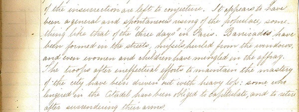 Washington Irving letter excerpt
