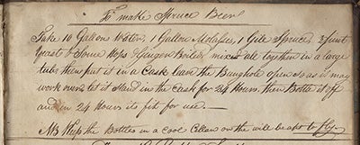 Recipe for spruce beer