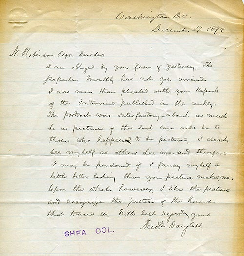 Letter from Frederick Douglass to Mr. Robinson