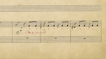 Section of a manuscript of Franz Liszt's Mephisto Polka