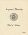 Program from the School of Medicine Pregraduation Exercises, front cover