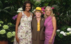 Annette Shelby (B’66) at First Ladies Luncheon in the White House with then First Lady Michelle Obama and Jill Biden