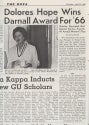 Dolores Hope Wins Darnall Award for '66, article from The Hoya, page 1