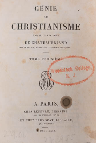Title Page for The Genius of Christianity
