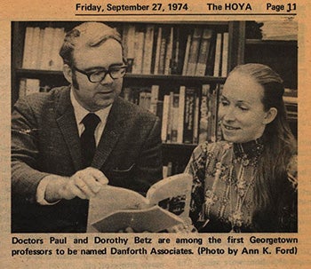 Professors Paul F. and Dorothy M. Betz