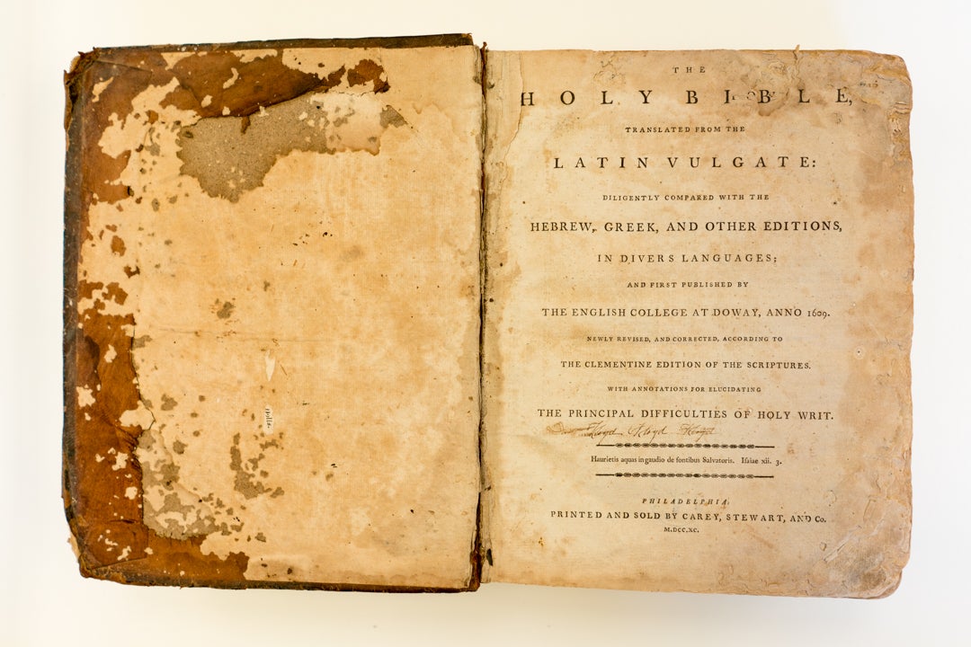 Carey Bible First Page