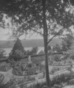 Infirmary Garden with St. Joseph’s statue in the center, July 1874