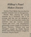 “Hilltop’s Pearl Makes Encore.” The Hoya, September 15, 1978