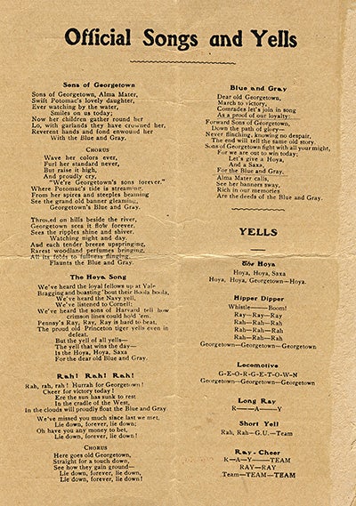 Georgetown Songs and Yells