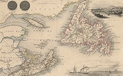 Antique map of Nova Scotia and Newfoundland