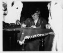 Photograph of Esther Neira de Calvo signing the Panamanian constitution on March 1, 1946
