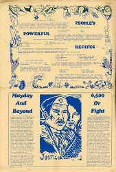 Color newspaper page titled People's Powerful Recipes