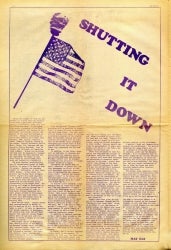 Color newspaper page titled Shutting It Down