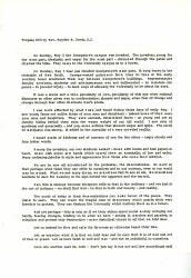 Page one of a two page typed speech