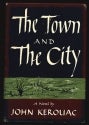 Dust jacket from The Town and the City, showing a small town nestled in the hills
