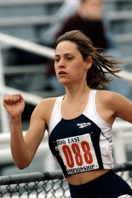 Aimee Erin Mullins, pictured competing in the Big East Championships