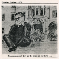 “No more room? Set up tents on the lawn . . .” The Hoya, October 1, 1970