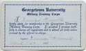 ROTC Membership Card Dennis O'Donnell