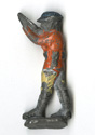 Painted metal Toy Soldier, view from the right