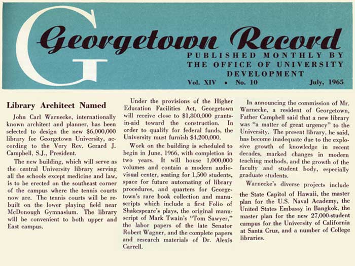 article on library architect