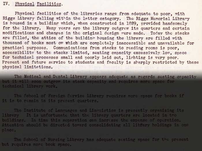 Report of the Inspection of Georgetown University