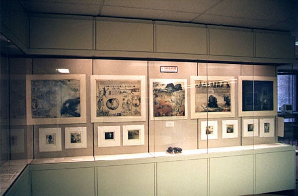 Fairchild Memorial Gallery, showing Diary and Nature portion of the exhibition