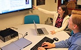 A student receives instruction during a multimedia consultation