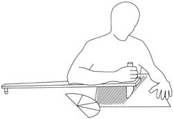 Demonstration of preparing the copper plate with a rocker