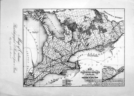 Map of Ontario; Photolithographed and Reproduced from a Print