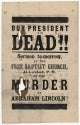 Broadside [April 15, 1865] Announcing a Sermon at the First Baptist Church about the Murder of Lincoln