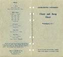 The front and back cover of the Georgetown University "Cheer and Song Sheet."