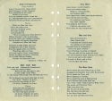 The two inside pages of the Georgetown University "Cheer and Song Sheet." The pages contain typewritten lyrics for five songs in blue ink.