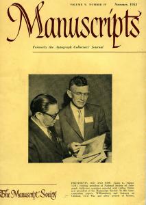 Manuscripts 1953