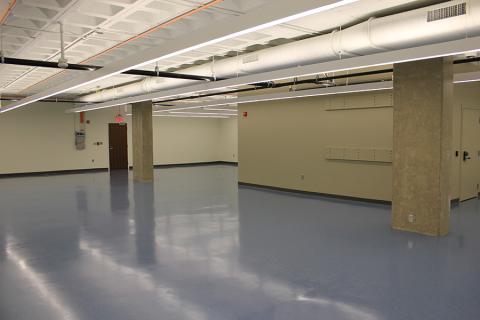 The new special collections storage area, empty and ready for the installation of shelves on February 3, 2015.