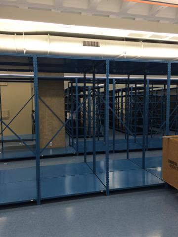 Shelving in the stacks area on February 4, 2015.