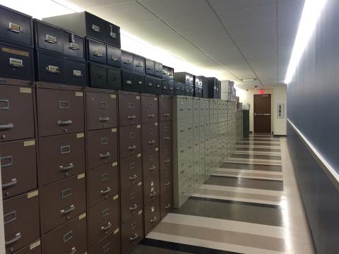 Files in their new home on March 16, 2015.